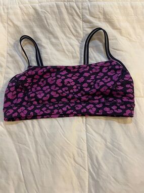 lululemon athletica Purple and Black Leopard Print Sports Bra